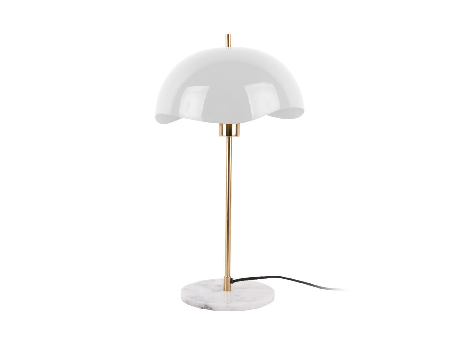 TISCHLAMPE Waved Dome 30/30/56 cm - Weiß, Metall (30/30/56cm) - Leitmotiv