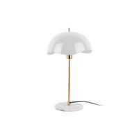 TISCHLAMPE Waved Dome 30/30/56 cm - Weiß, Metall (30/30/56cm) - Leitmotiv