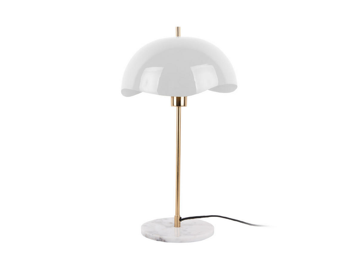 TISCHLAMPE Waved Dome 30/30/56 cm - Weiß, Metall (30/30/56cm) - Leitmotiv