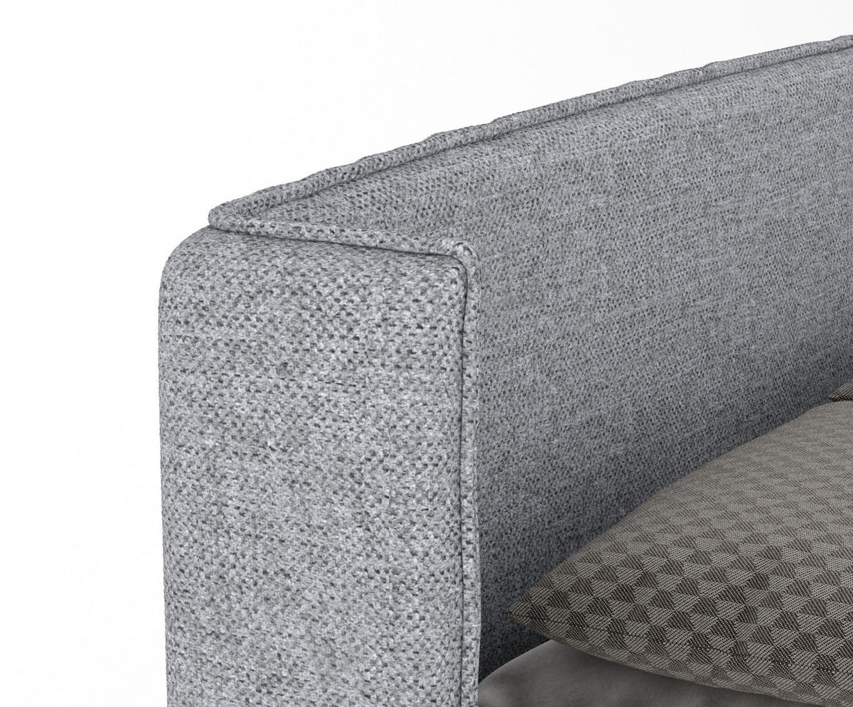 BOXBETT Passion Grau 140/200 cm mit Matratze und Topper - Schwarz/Grau, Holz/Holzwerkstoff (140/200cm) - Maison de Reve