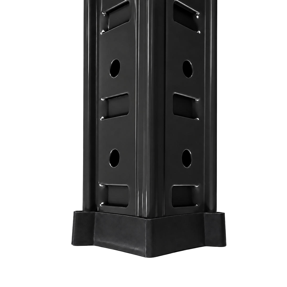 ETAJERĂ Neagră deasupra mașinii de spălat - negru, material plastic/compozit lemnos (130/180/40cm) - Relaxdays