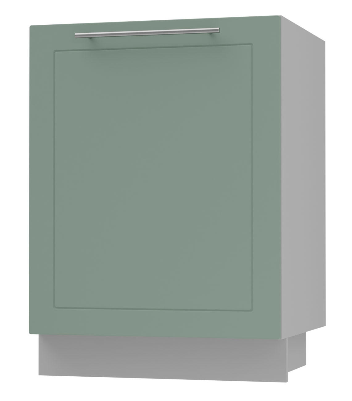 KÜCHENUNTERSCHRANK Kvantum D1D/60 Mint Matt / Grau Matt 60 / 50 / 82cm - Grau/Mintgrün, Holz/Holzwerkstoff (60/82/50cm) - Feldmann-Wohnen