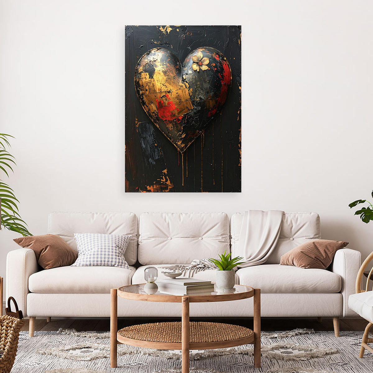 LEINWANDBILD Liebe 80x120cm - Multicolor, Textil (80/120cm) - Feeby