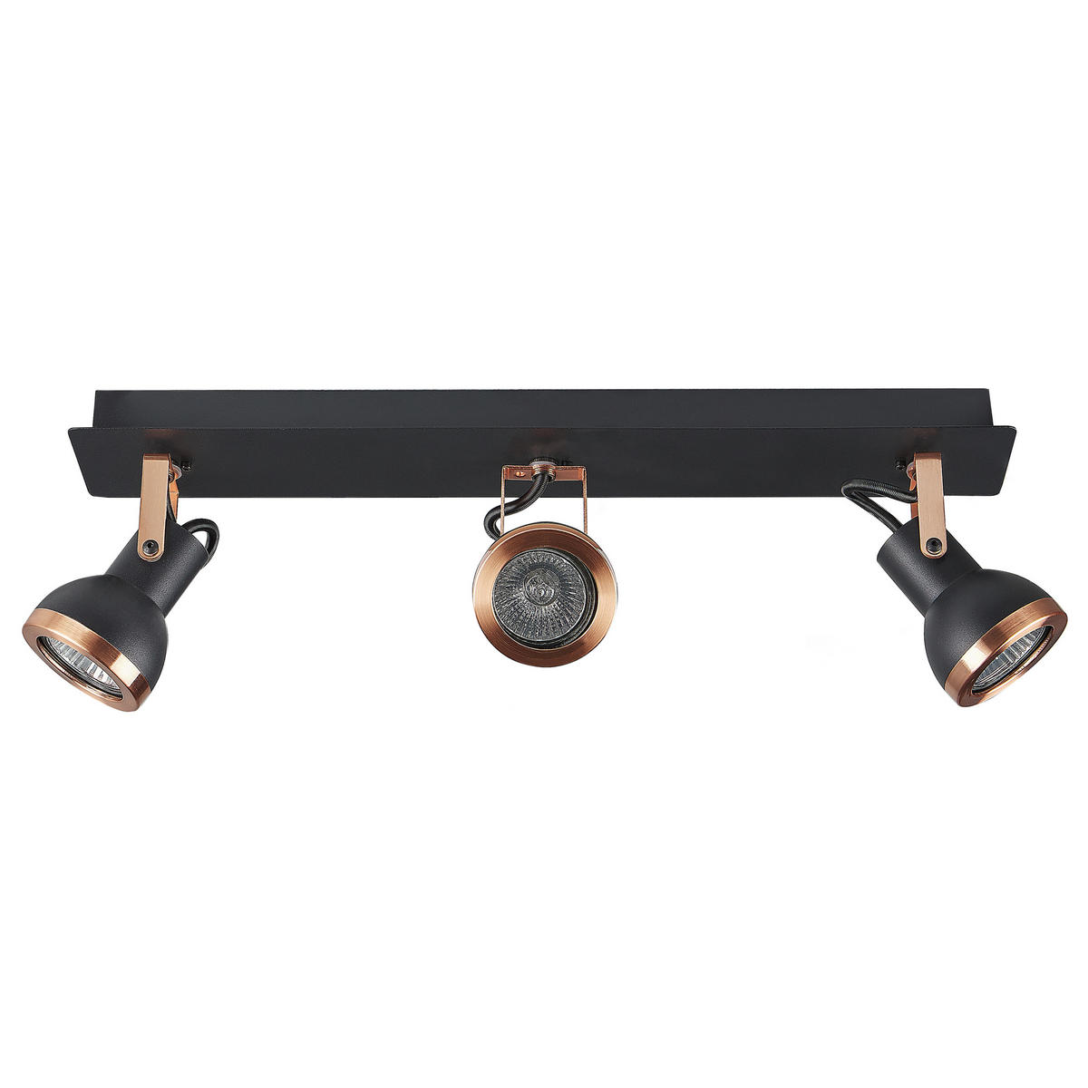 DECKENLEUCHTE Baro 7/44/12 cm - Schwarz, Metall (7/44/12cm) - Beliani