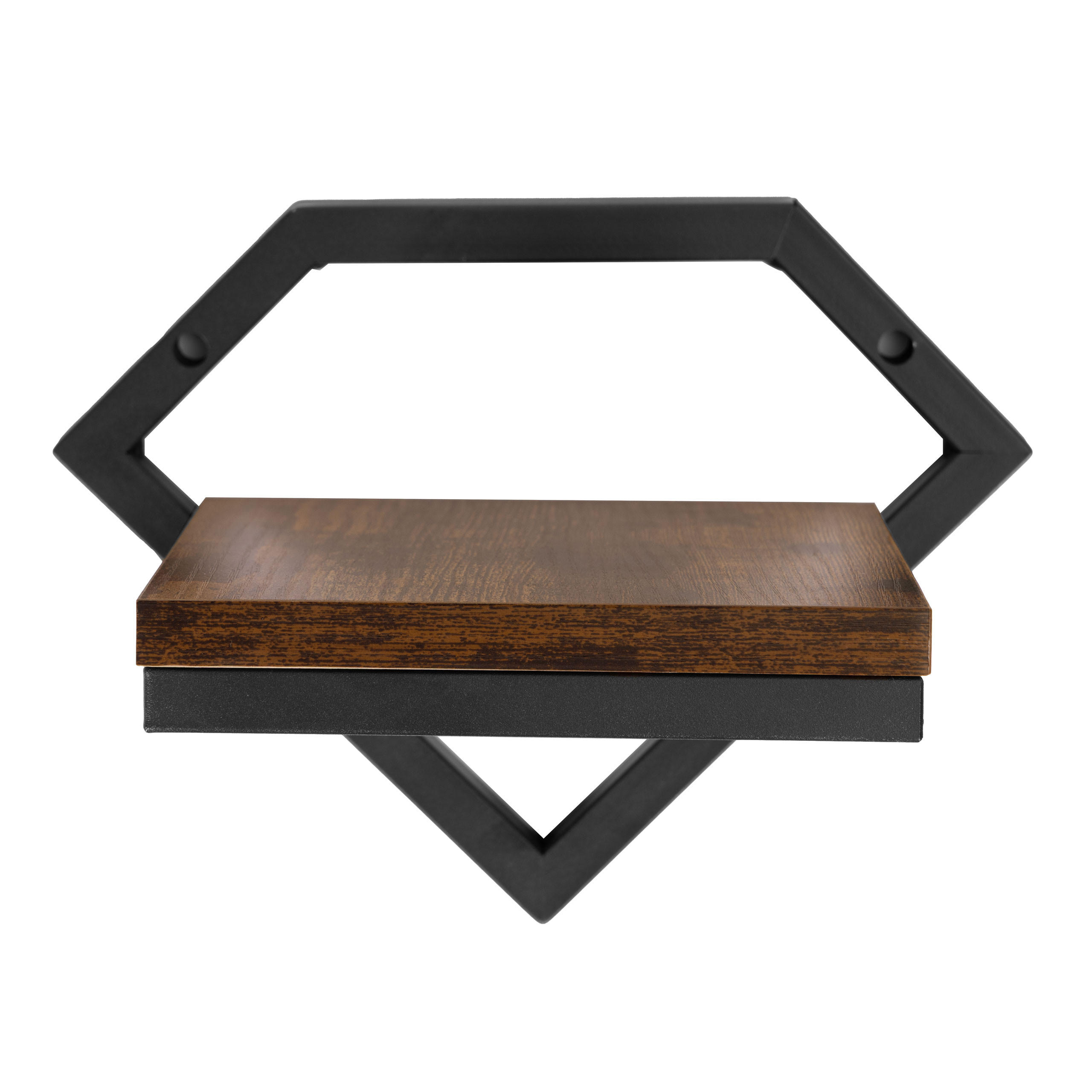WANDREGAL DIAMO Braun - Schwarz - Schwarz/Braun, Holzwerkstoff/Metall (25.5/19/19cm) - Mat-Haus