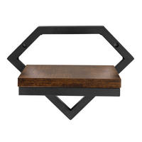 WANDREGAL DIAMO Braun - Schwarz - Schwarz/Braun, Holzwerkstoff/Metall (25.5/19/19cm) - Mat-Haus