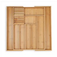 BESTECKKASTEN - Hellbraun, Holz/Holzwerkstoff (45/5.5/44.5cm) - Relaxdays