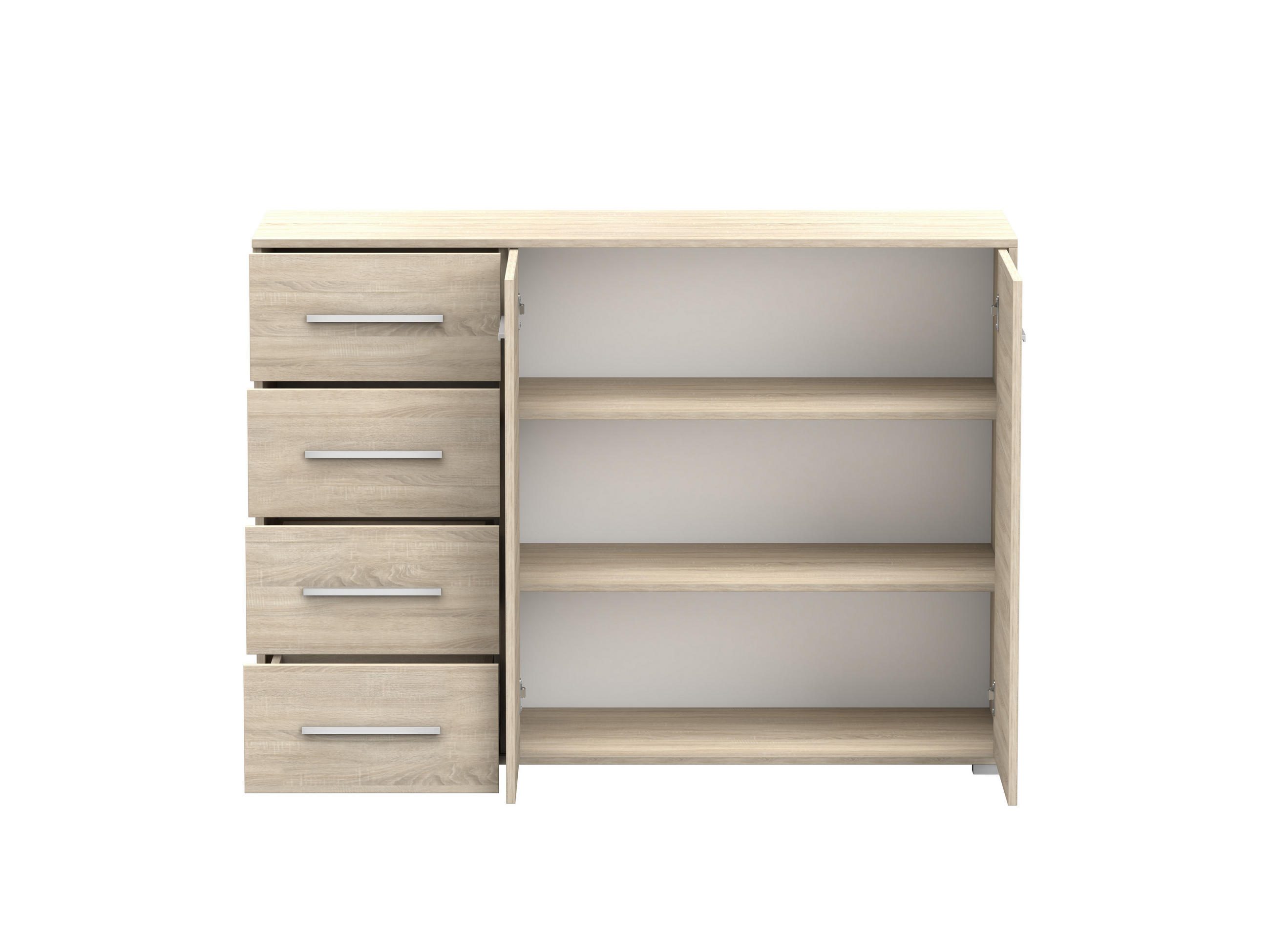 Thumbnail - imoebel24 Kommode, Sonoma Eiche, Holzwerkstoff, Rechteckig, 135x59x45 cm, Wohnzimmer, Kommoden & Sideboards, Kommoden