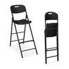 2XBARHOCKER - Schwarz, Kunststoff/Metall (44.5/118/82cm) - Relaxdays
