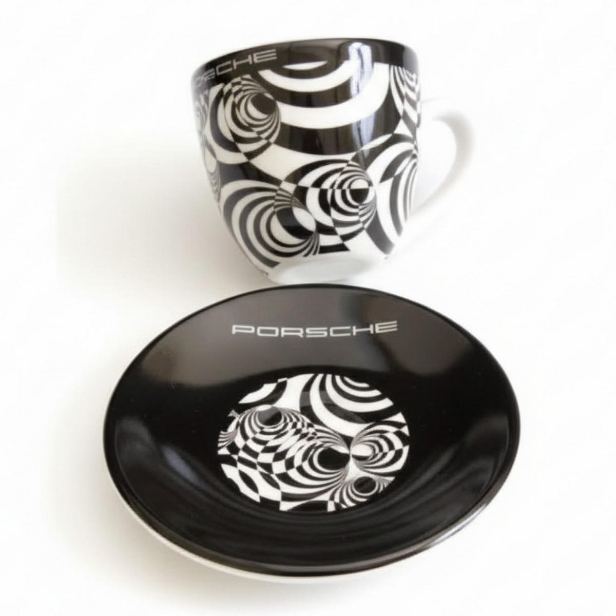 ESPRESSOTASSE 919 Hybrid Prototyp Erl König Schwarz Weiß, Limited Edition, Porzellan, Sammlertasse, Espressobecher, Design Tasse, Heißgetränke - Schwarz/Weiß, Keramik (0.08L) - Porsche