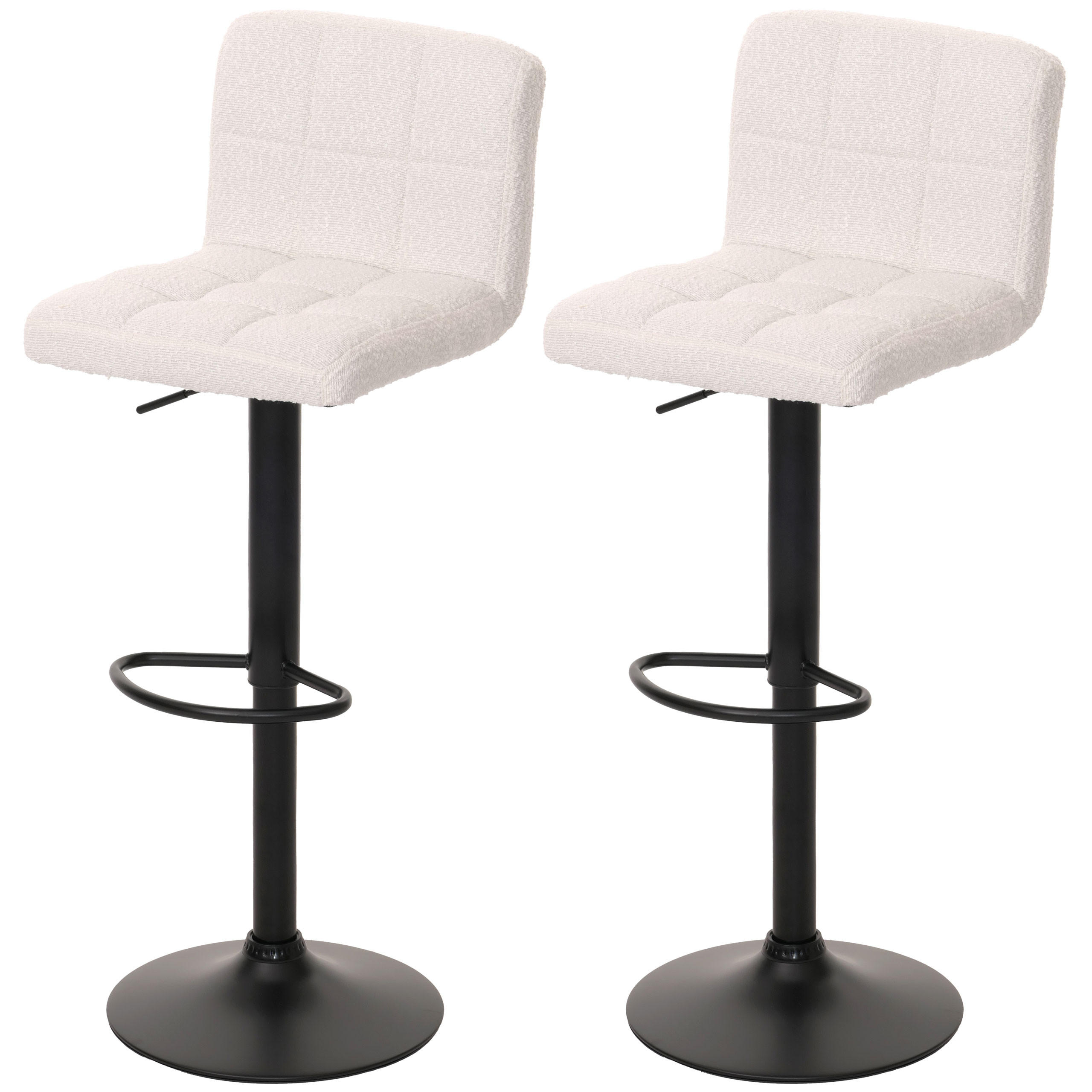 BARHOCKER Cremeweiß 2er-Set - Weiß, Textil (38/107/41cm) - MCW