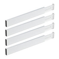 4XSCHUBLADENTRENNER - Weiß, Holz/Kunststoff (56/6/1.5cm) - Relaxdays