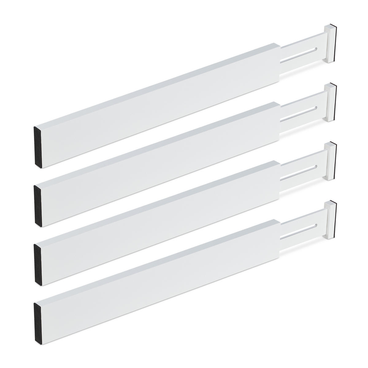 4XSCHUBLADENTRENNER - Weiß, Holz/Kunststoff (56/6/1.5cm) - Relaxdays