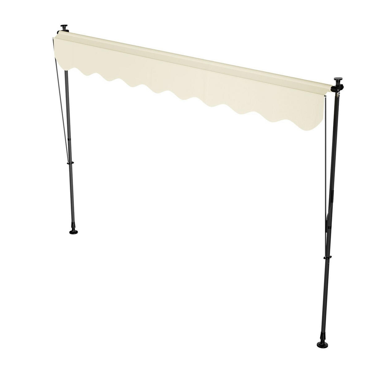 KLEMMMARKISE Kapstadt beige 300x120 cm - Beige, Textil (300/200/120cm) - Juskys