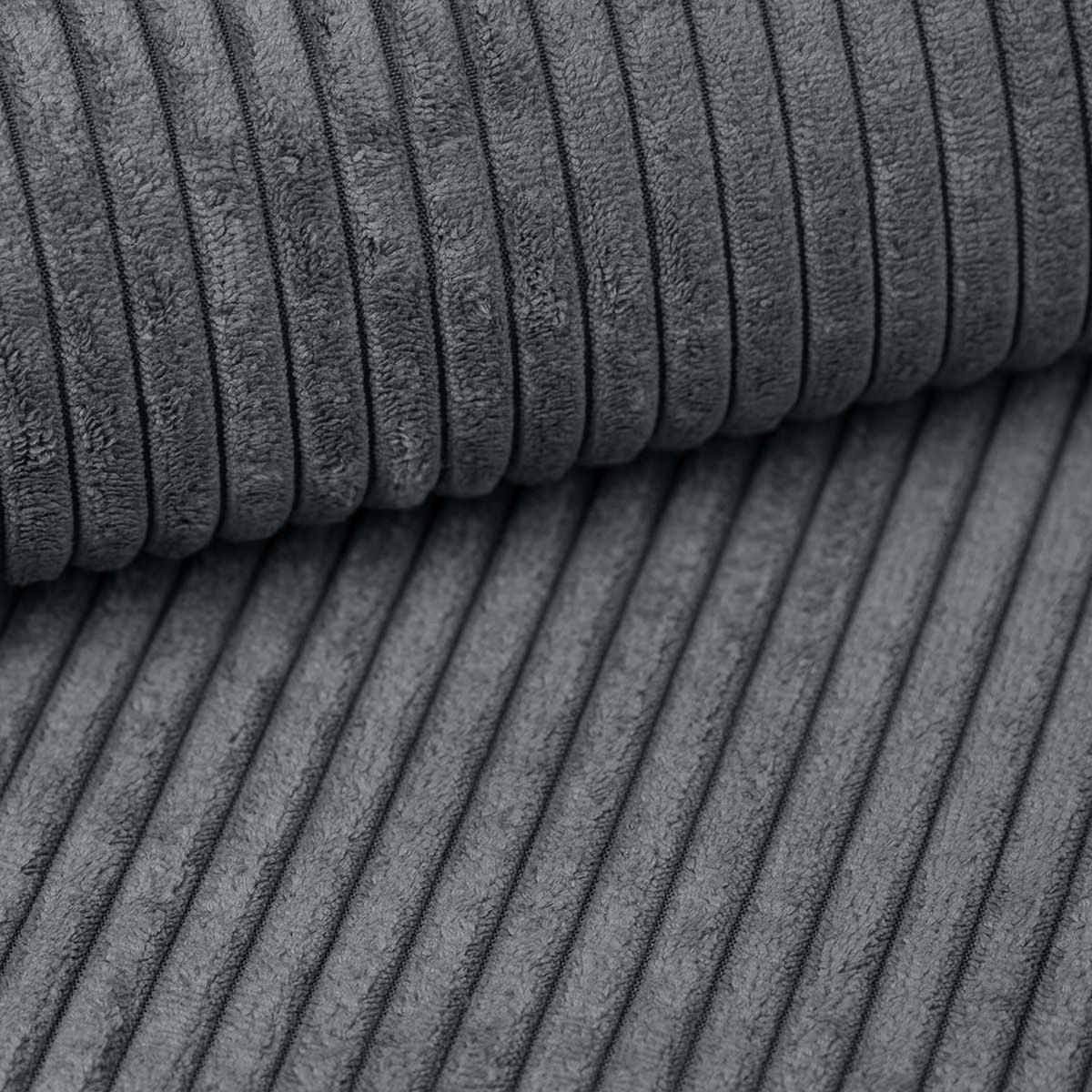 WOHNLANDSCHAFT Cedria Grau 389/145/85 cm mit Schlaffunktion - Schwarz/Grau, Kunststoff/Textil (389/85/145cm) - AX Living