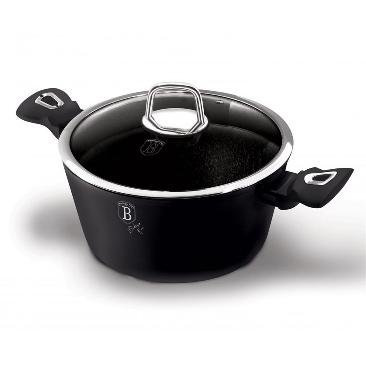 TOPF Schwarz 24/24/11.5 cm BH1852 - Schwarz, Metall (24cm) - Berlinger Haus