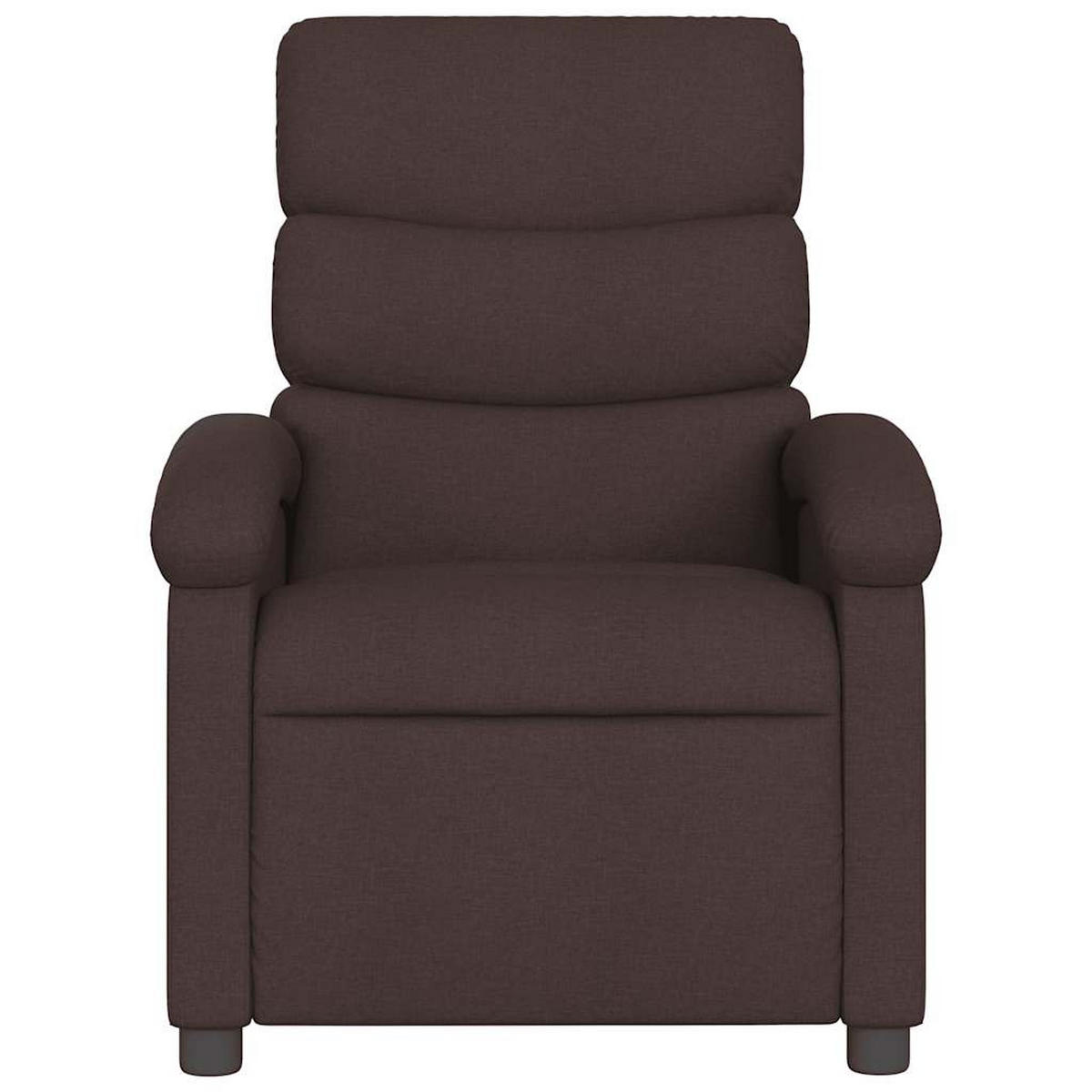 MASSAGESESSEL Elektrisch Dunkelbraun Stoff - Dunkelbraun/Braun, Textil (147/80/70cm) - vidaXL