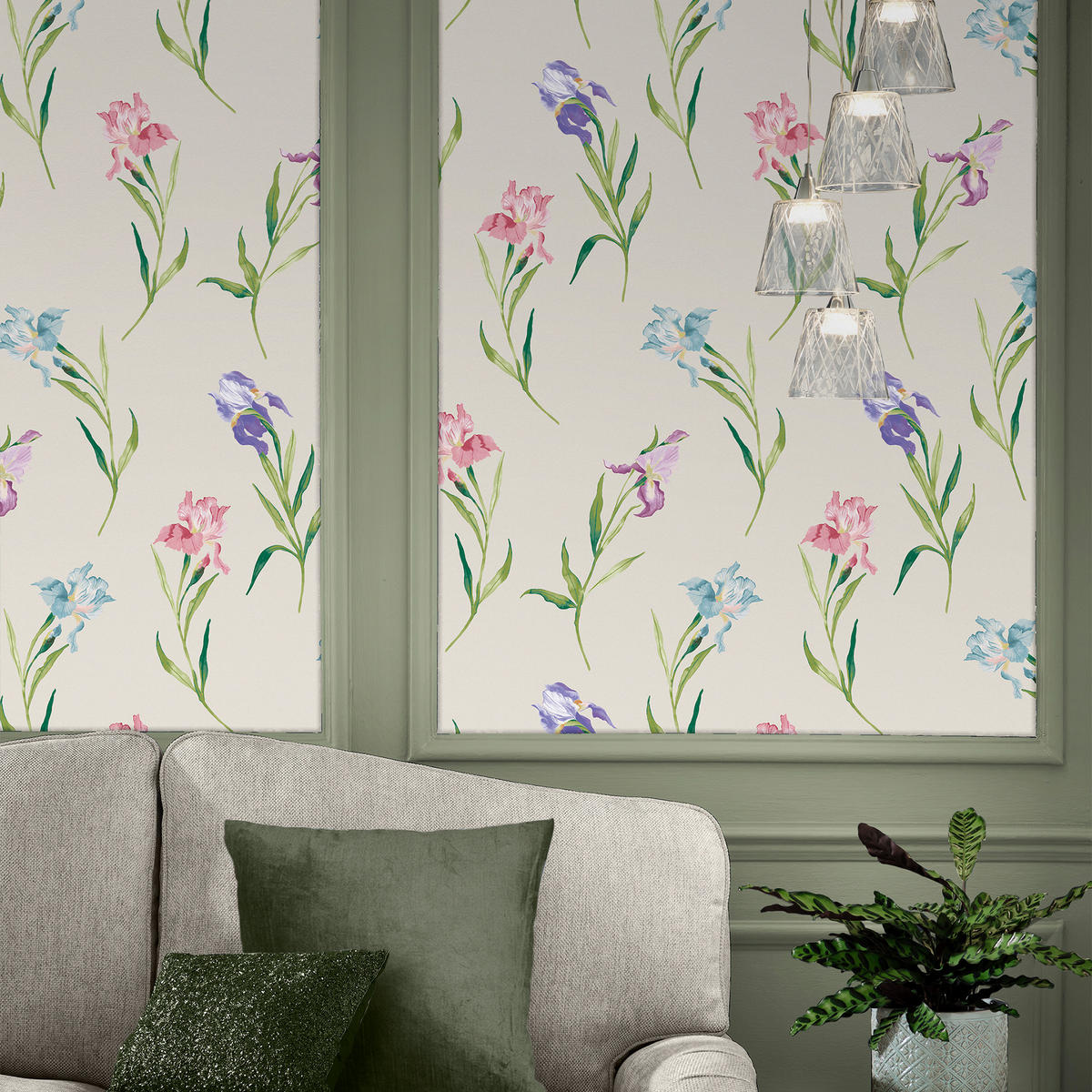 VLIESTAPETE Hawling Schwertlilien Natur - Naturfarben, Papier/Kunststoff (52/1000cm) - Graham & Brown