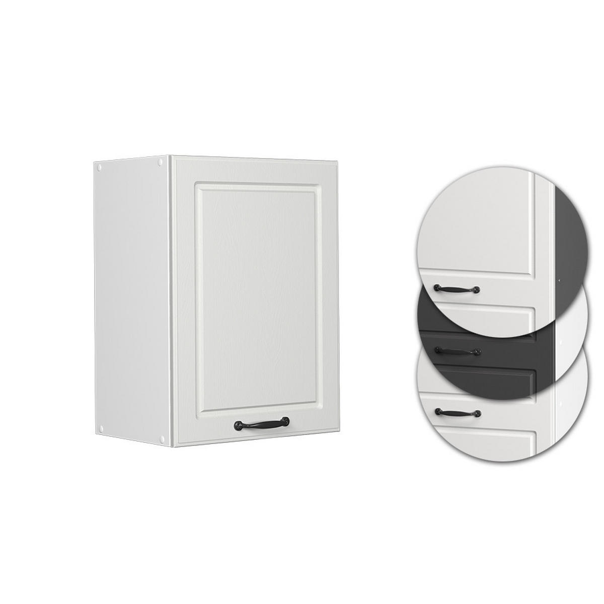 HÄNGESCHRANK R-Line Weiß Landhaus 45 cm - Creme/Weiß, Holzwerkstoff (45/60/31cm) - Vicco