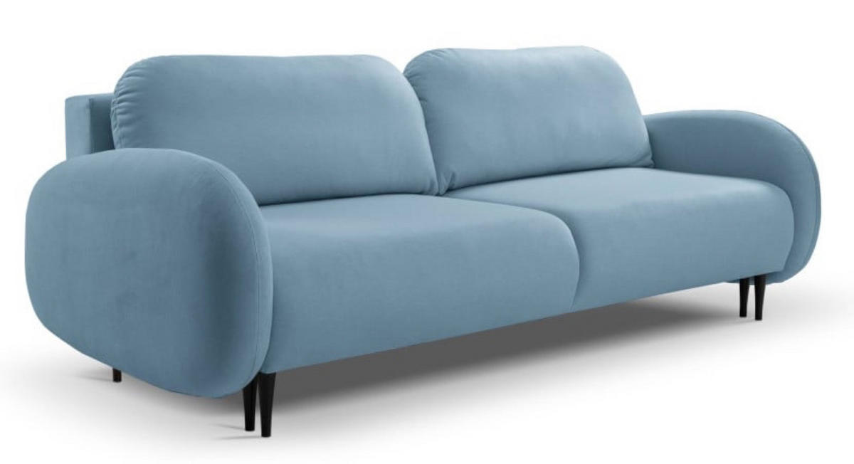 SOFA Blau SOFTI Mit Schlaffunktion - Blau, Textil (232/95/109cm) - Sepro Meble