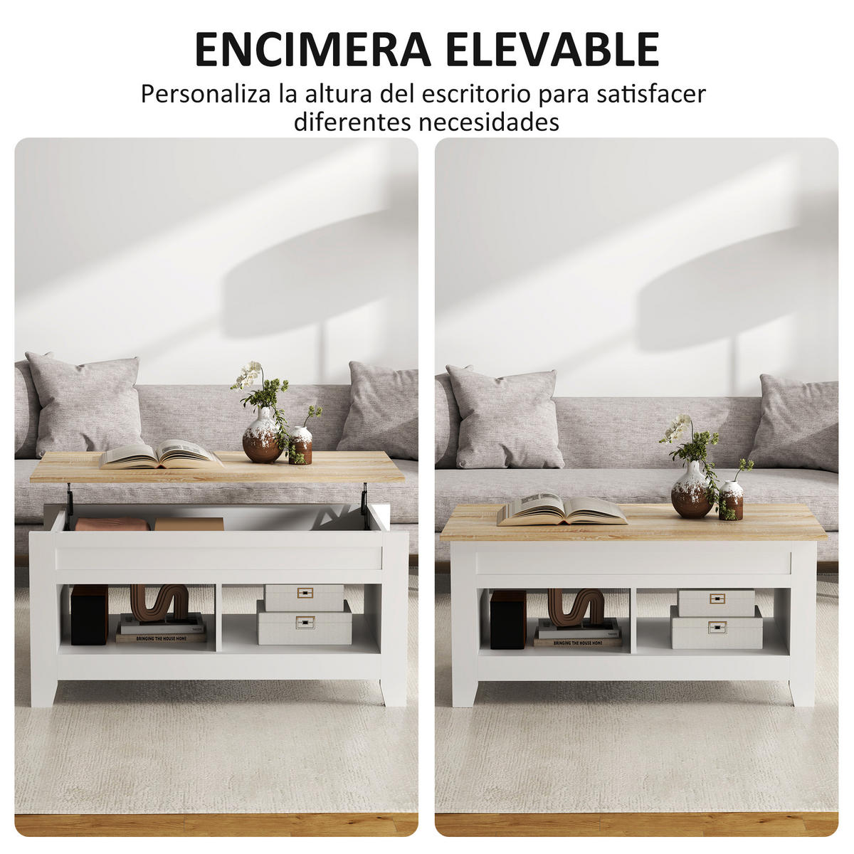 COUCHTISCH Weiß 1 Stück - Weiß, Kunststoff (105/50/49cm) - GiPP