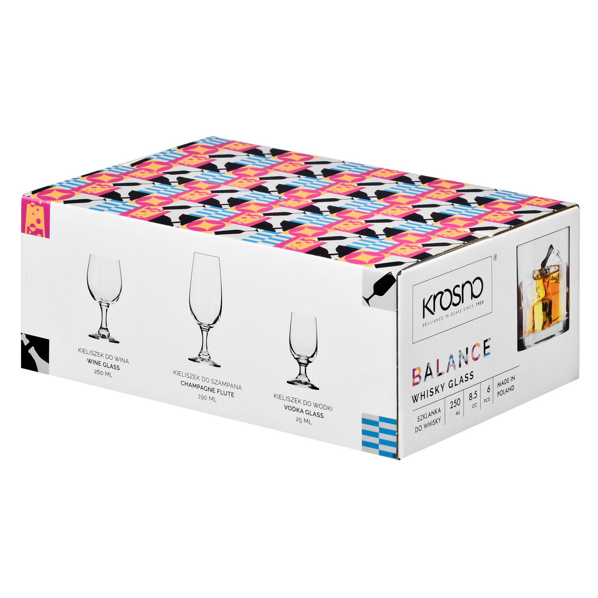 WHISKYGLÄSER, 6er-Set, 250 ml - Transparent, Glas (0.25L) - Krosno Glass
