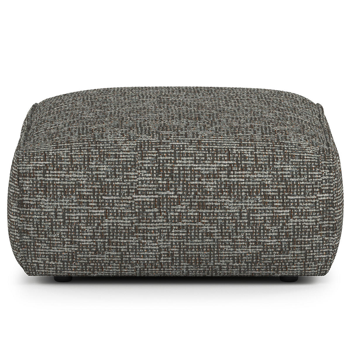 POLSTERHOCKER - Schwarz/Grau, Kunststoff/Textil (81/38/100cm) - home24