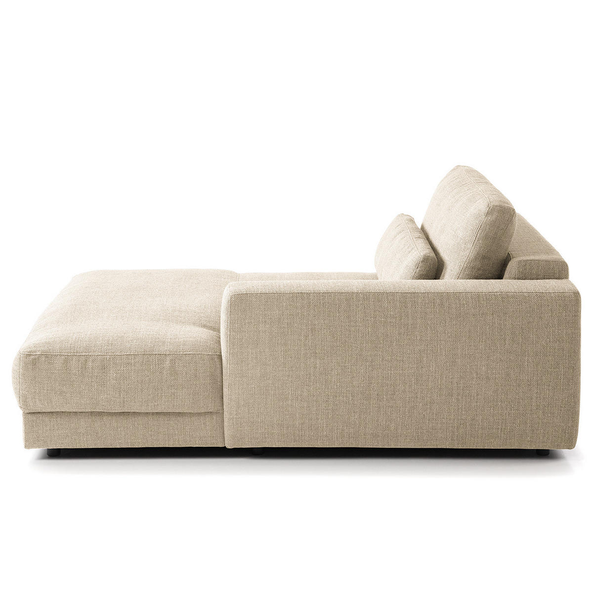 MODULLONGCHAIR - Beige, Textil (126/80/182cm) - home24