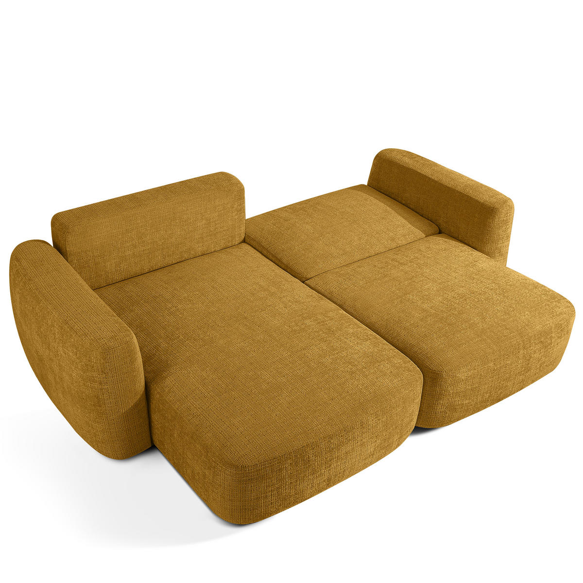 SITZGARNITUR ELOSA - Gelb, Holz/Textil (245/85/165cm) - KONSIMO®