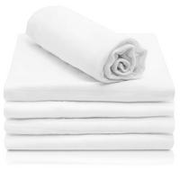 SPUCKTÜCHER, 5er-Set, 70x70 cm, 100% Baumwolle, Weiß - Weiß, Textil (70/70cm) - Zollner