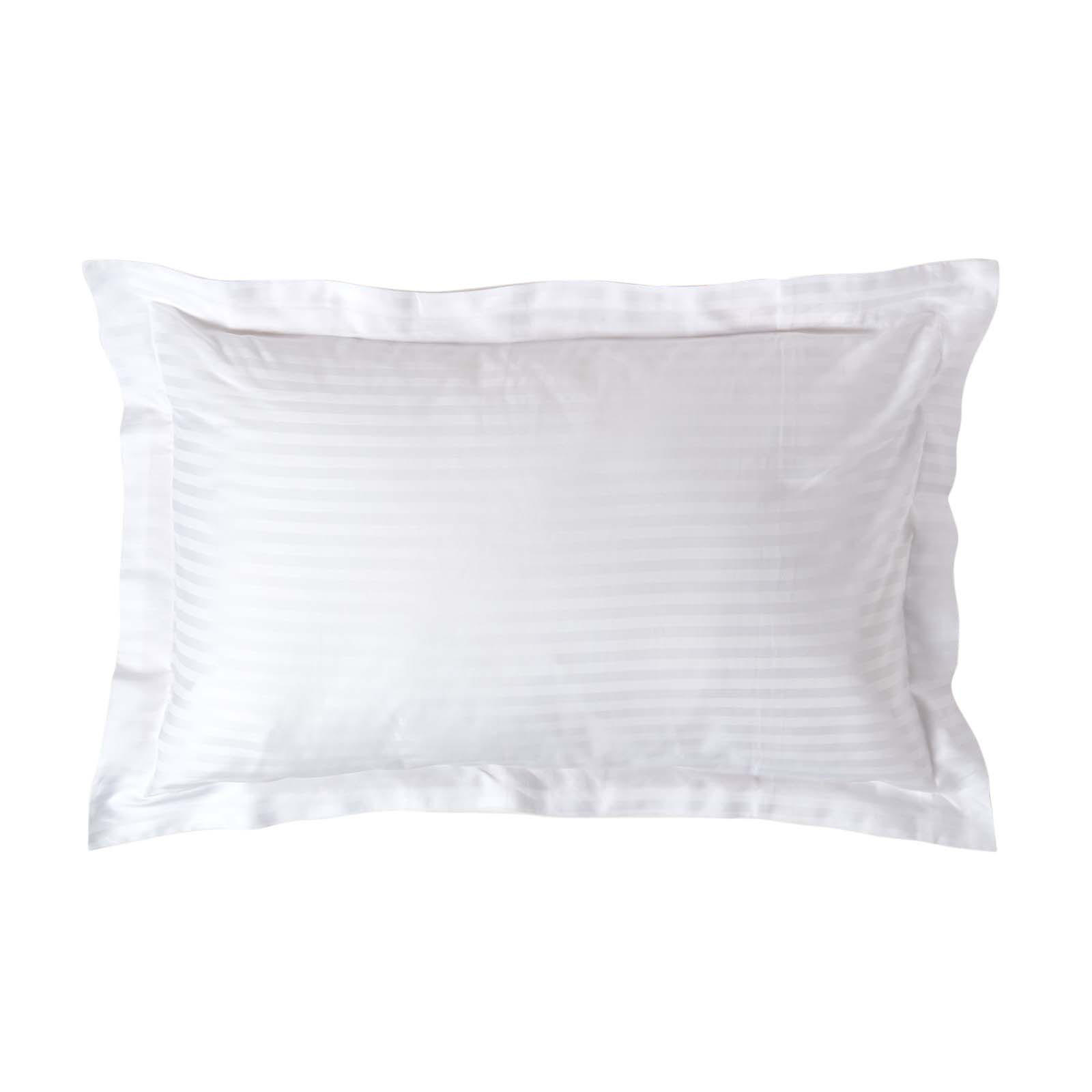 KISSENBEZUG Damast mit Stehsaum, Fadendichte 330 - Weiß, Textil (48/74cm) - Homescapes