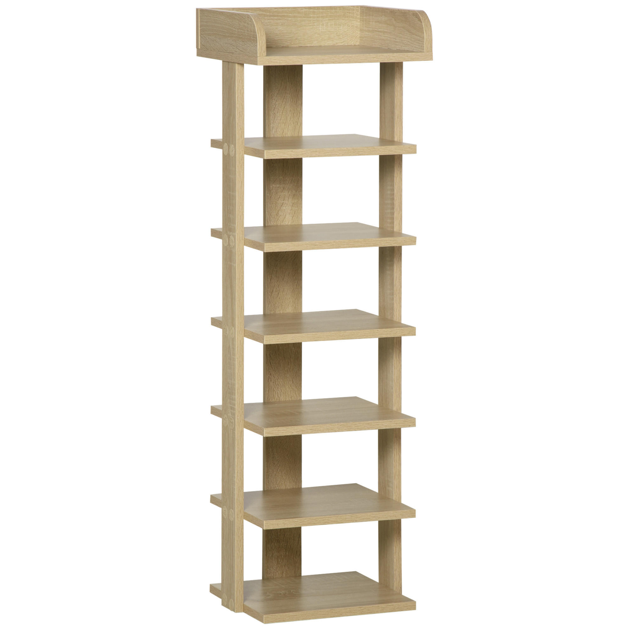 SCHUHREGAL,HOLZ Ablagefach für 6 Paar 32x30x104cm - Beige, Holzwerkstoff (32/104/30cm) - Vallsero