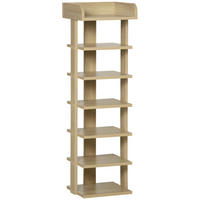 SCHUHREGAL,HOLZ Ablagefach für 6 Paar 32x30x104cm - Beige, Holzwerkstoff (32/104/30cm) - Vallsero
