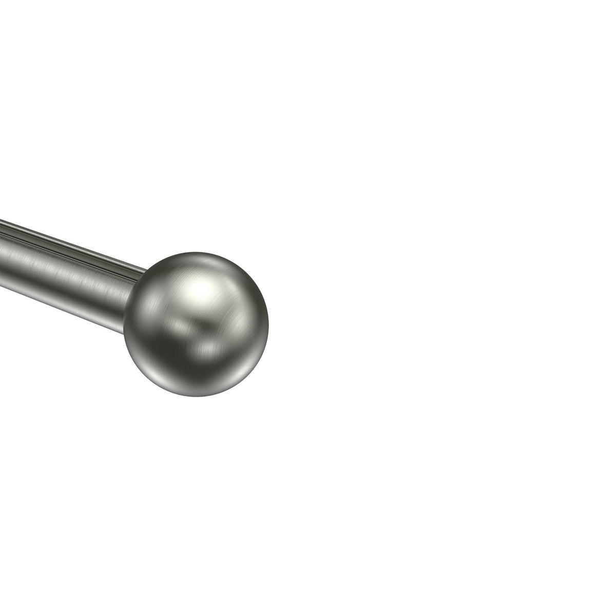 ENDSTÜCKE FÜR GARDINENSTANGEN 20 mm Ø, Luino Edelstahl-Optik, Packung 2 Stück - Edelstahlfarben, Metall (2.5/3/3cm) - INTERDECO