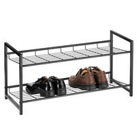SCHUHREGAL ORDO - Schwarz, Metall (81/38/30cm) - CARO-Möbel