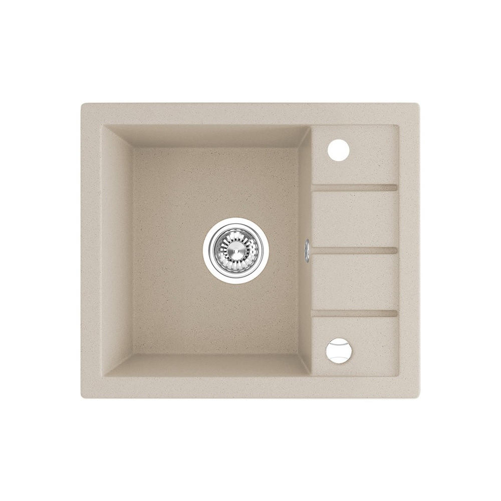 EINBAUSPÜLE Trzynastka Beige, Einzelbecken, 49,5/57/18,5 cm - Beige, Stein (49.5/18.5/57cm) - bad land