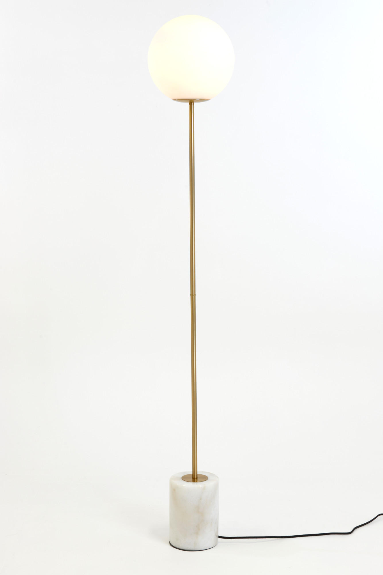 STEHLEUCHTE Medina Weiß Ø25/156 cm - Weiß, Glas (25/25/156cm) - Light & Living