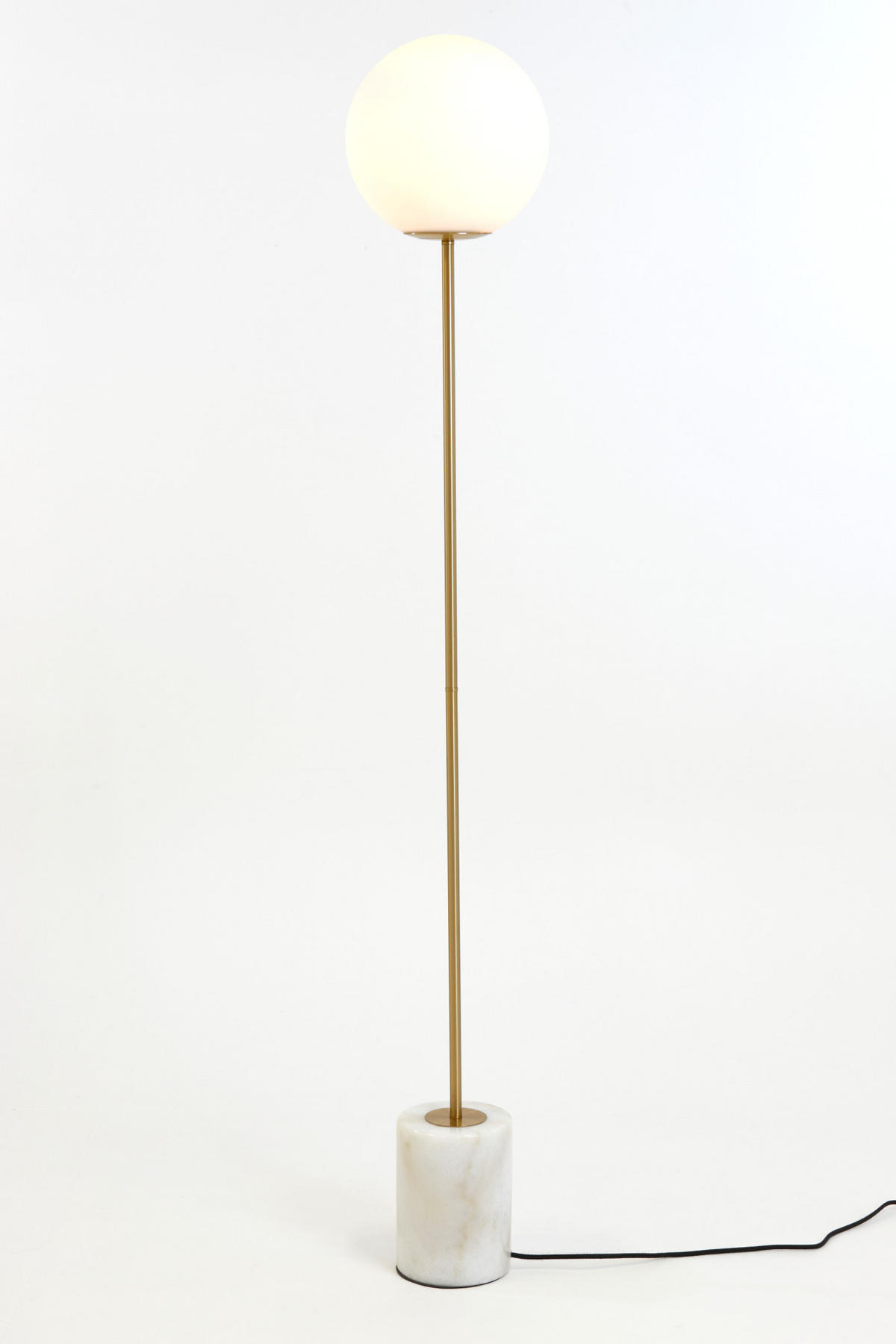 STEHLEUCHTE Medina Weiß Ø25/156 cm - Weiß, Glas (25/25/156cm) - Light & Living