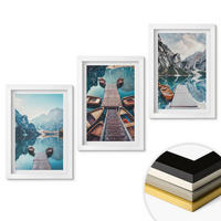 WANDBILDER 3er-Set - 20x30 cm Weißer Rahmen - Seebrücken, Boote, Frieden - Weiß, Kunststoff (20/30cm) - ArtPrintCave