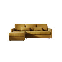 ECKSOFA MOS L BIS Itaka 33 Links mit Schlaffunktion - Currygelb, Textil (220/143cm) - Bedante