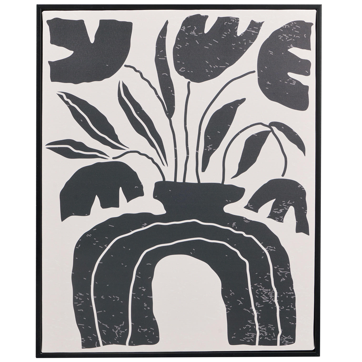 BILD Pflanzenmotiv Ember 40/50 cm - Schwarz, Kunststoff (40/3cm) - Giftdecor