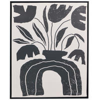BILD Pflanzenmotiv Ember 40/50 cm - Schwarz, Kunststoff (40/3cm) - Giftdecor