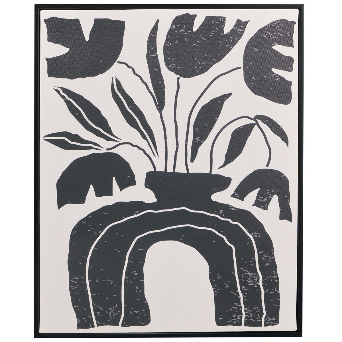 BILD Pflanzenmotiv Ember 40/50 cm - Schwarz, Kunststoff (40/3cm) - Giftdecor