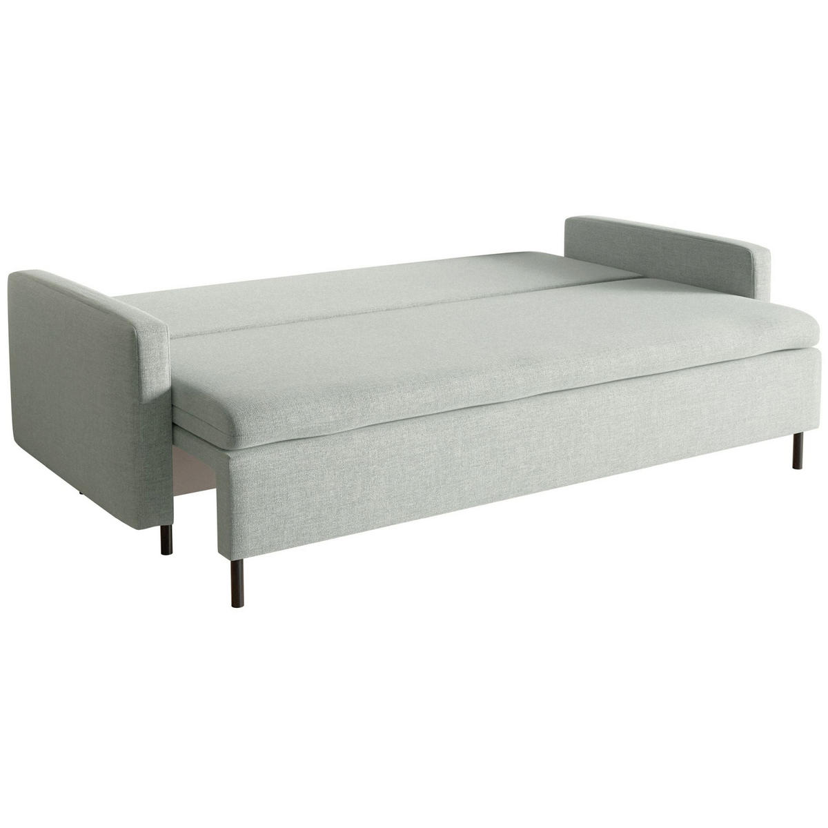 3-SITZER SOFA Umpro Chenille Mintgrün - Schwarz/Grün, Textil/Metall (220/96/95cm) - Selsey