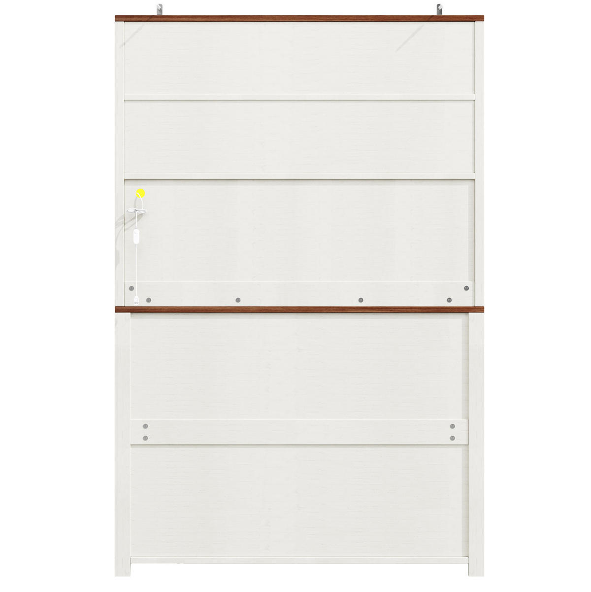 BUFFET 115/174,7/40 cm Weiß aus MDF und Metall mit LED-Beleuchtung - Weiß, Holzwerkstoff (40/174.7/115cm) - OKMYHOME