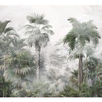 FOTOTAPETE tropische Landschaft mit Palmen 270 x 300 cm - Grün, Papier (270/300cm) - Sanders & Sanders