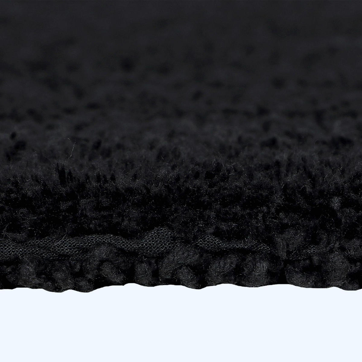 BADEMATTE 40/100 cm, 100% Baumwolle, wendbar - Schwarz, Textil (40/100cm) - Homescapes
