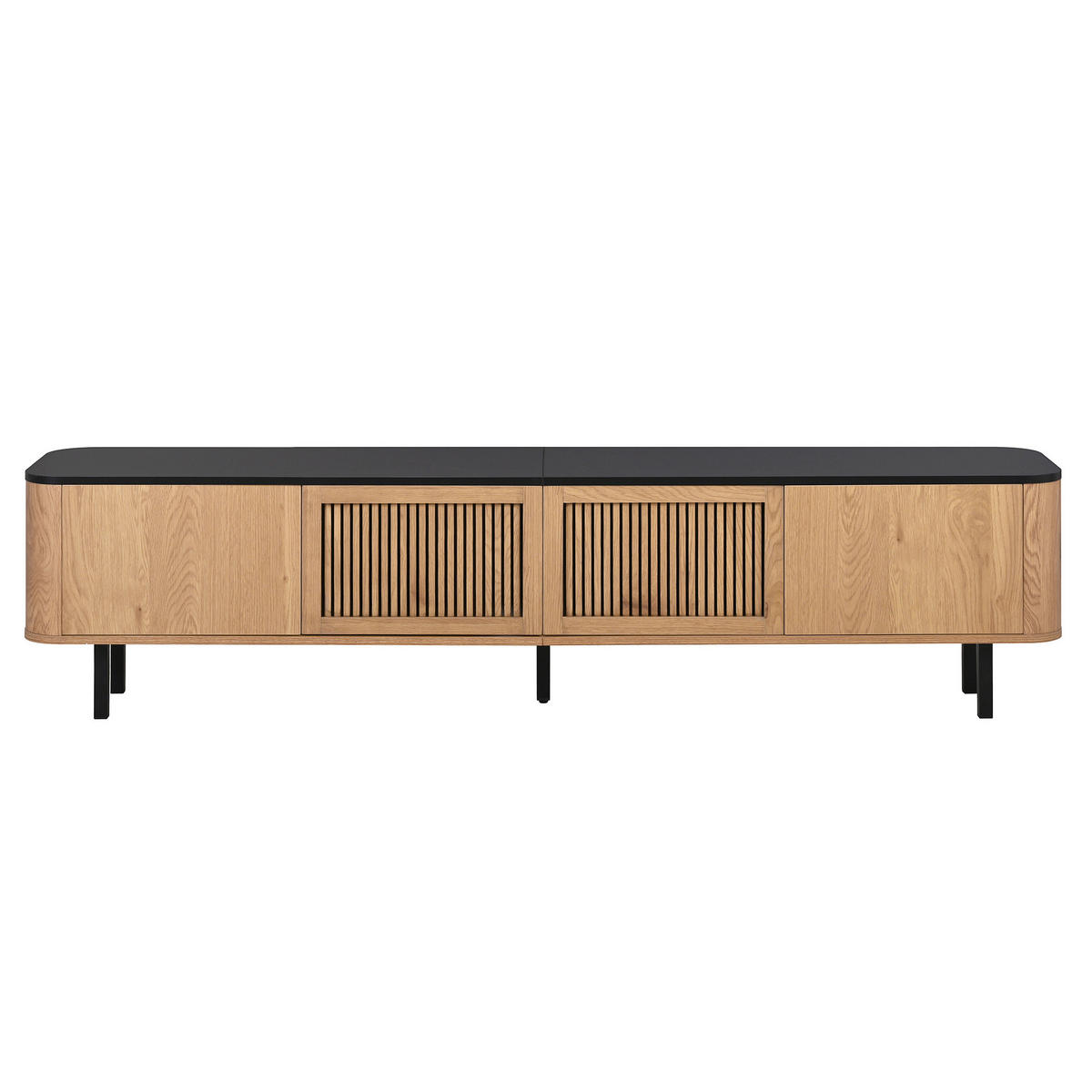 TV-SCHRANK 190/35/45 cm mit Gittertüren und viel Stauraum, Eichefarben - Braun, Holzwerkstoff (190/45/35cm) - Redom