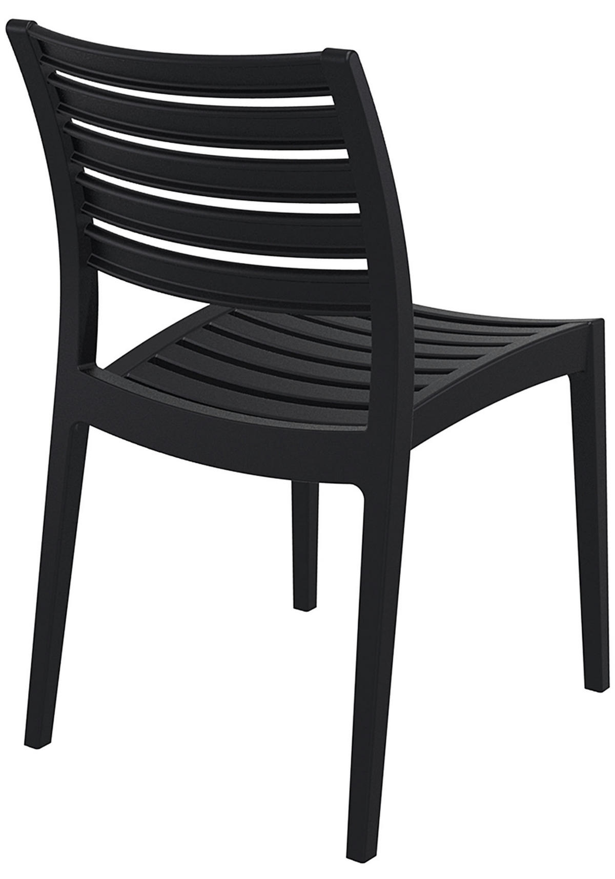 GARTENSTUHL 2er Set Kunststoff schwarz - Schwarz, Kunststoff (48/82/48cm) - CLP