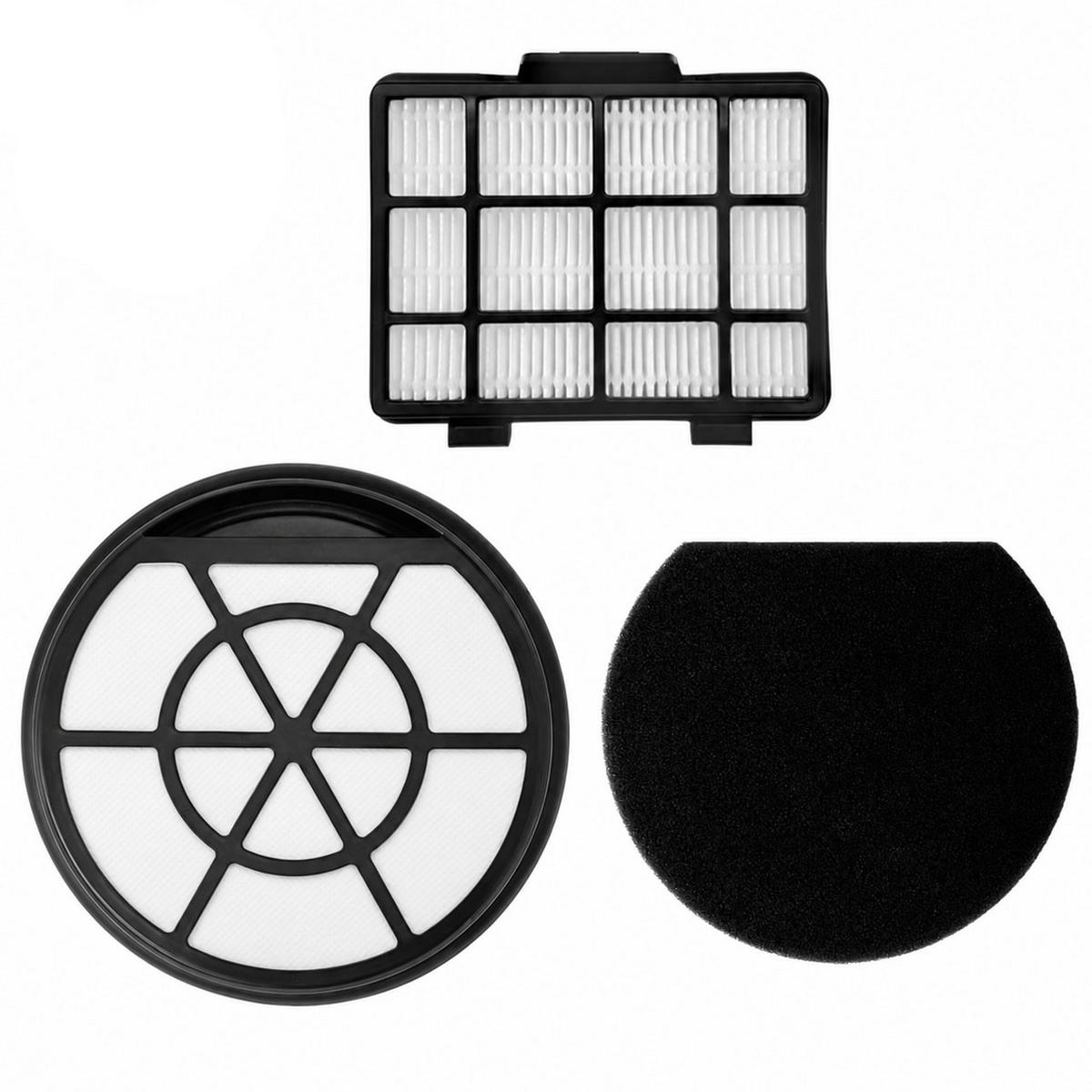 FILTER Serie 2 - 3-tlg. Set, HEPA 87 x 114 x 25 mm, EPA10 Motorfilter waschbar, Ø 14,8 cm - Multicolor, Kunststoff/Metall (15/5/15cm)